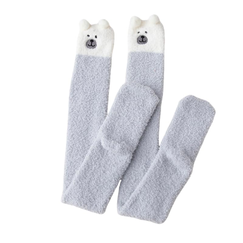 1 par de Calcetines Suaves y cálidos hasta el Muslo for Mujer, por Encima de la Rodilla, Bonitos, cómodos y a la Moda.(24)