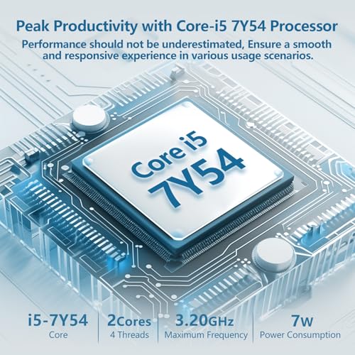 Image of DUNHOO 15.6 inch Laptop with Core i5-7Y54 Processor Laptop Computer 16GB RAM 512GB SSD, 180Open Lap Top, FHD 1920*1080, WiFi5, BT4.2, Win 11 Pro, Backlit Keyboard Laptop for Business Office Student