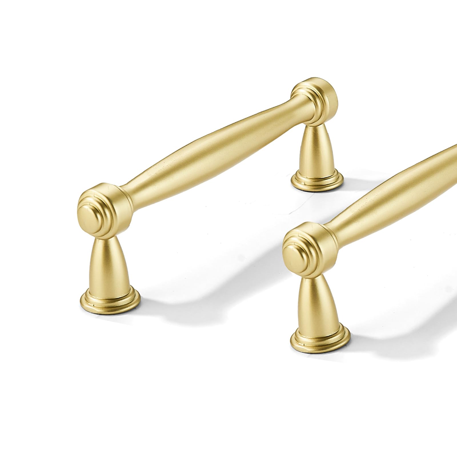 CABDM 2 Pack 3inch(76mm) Center to Center Antique Gold Cabinet Pulls Handles for Cabinets Cupboard Solid Heavy Duty Drawer Handles Dressers Kitchens bedrooms — image 1