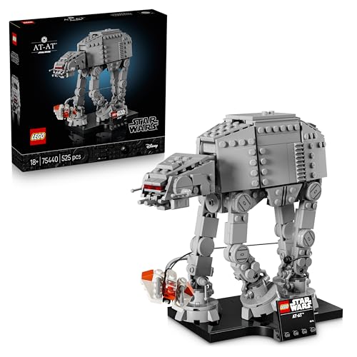 Lego Star Wars 75440 At-At Building Set for Adults - Display Model Kit W/snowspeeder, Stand & Nameplate - Shelf Decor Idea - Collectible Father's Day Treat - Gift for the Empire Strikes Back Fans