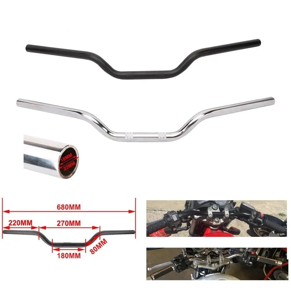 Barra Transversal Manillar Manillar de motocicleta 22 mm x 680