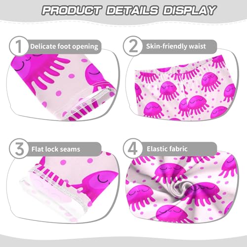 Girls Leggings Size 4T Cute Jellyfish Polka Breathable Stretchy Tights Girl Yoga Pants for Dance Running3