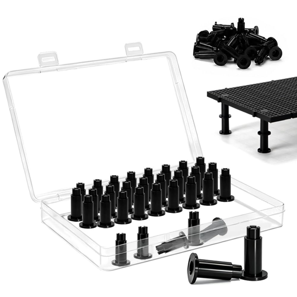 LINLAN 70Pcs Aquarium Grid Support Feet,Fish Tank Divider Riser Legs,Egg Crate Brackets for DIY Filtration and Bottom Protection in Aquascaping