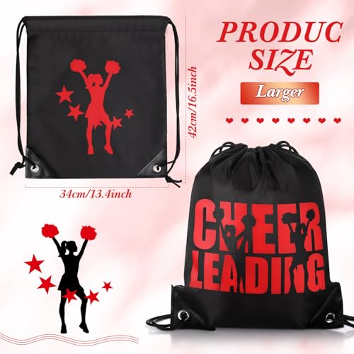 Paterr 12 Pcs Cheer Drawstring Backpack Cheerleaders Drawstring Gym String Bag Sports Gifts for Women Men2