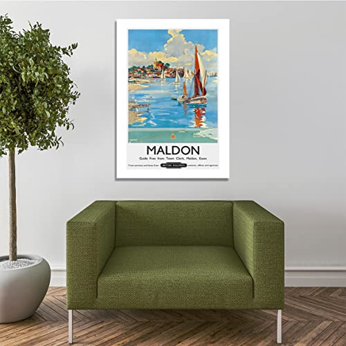 Poster encadré Maldon Essex British Railways, petit format mat - 7