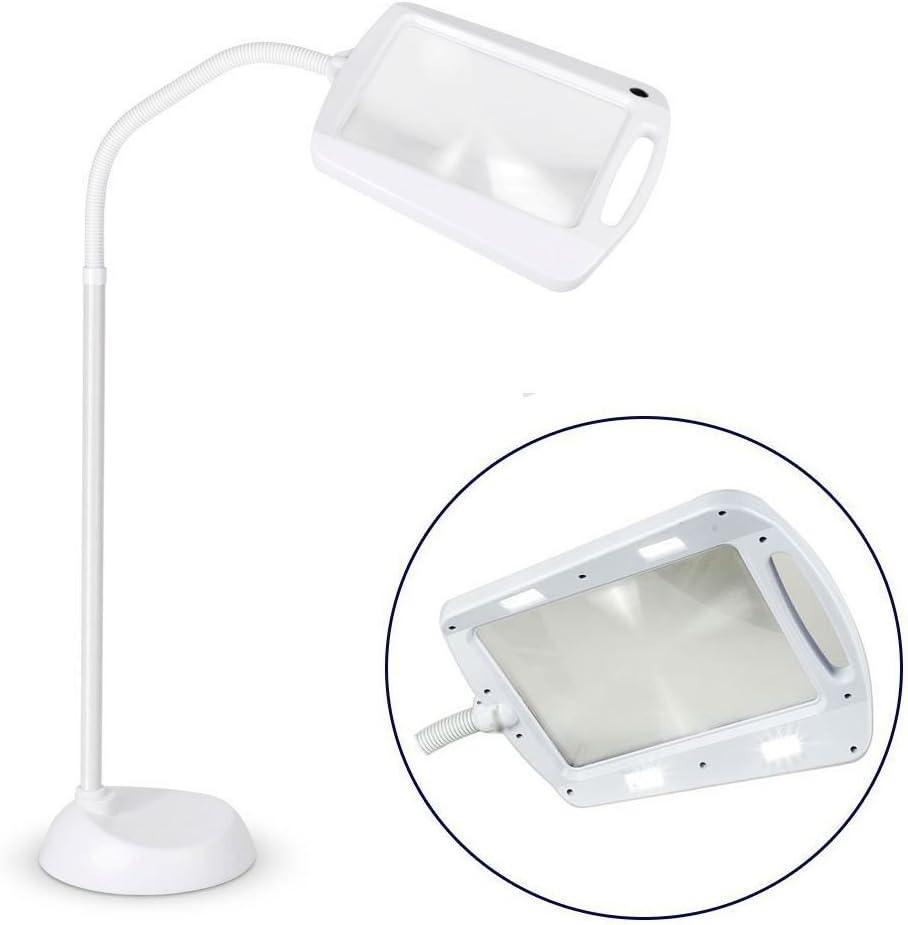 Daylight LED Hobby Craft Reading Floor Standing Magnifier Magnifying Light Lamp