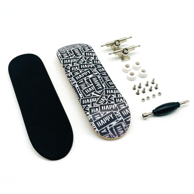 Pro Fingerboard Complete 30mm Skateboard Mini Small Hand Skate Professional Finger Board Full Wood Maple Wheels with Bearings for Kids (A5)