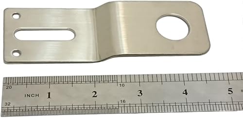 Miniatura 3 de Soporte de antena de montaje para guardabarros, orificio de 3/4 pulgadas, placa de acero inoxidable de 0.079 in de grosor, para CB UHF, VHF, jamón,