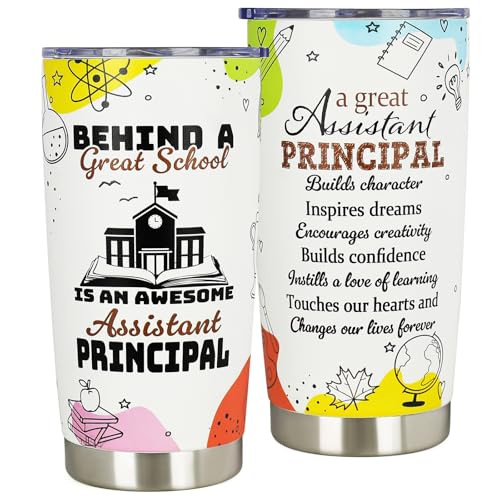 YUQIHOL Assistant Principal Appreciation Gifts - Assistant Principal Christmas Birthday Gifts for Men Women - Teacher Appreciation Day Gift Ideas for Vice Principals from Student - 20oz Tumbler