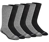Dickies Men's Dri-Tech Moisture Control Boot-Length Socks, 6 & 12 Pairs, Sizes L-XL, Marl Assort (6 Pairs), Large