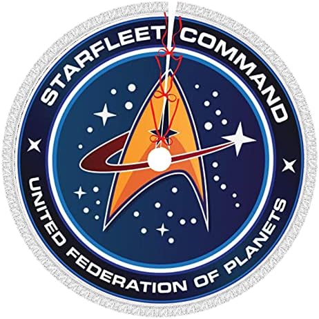 Zhung Ree Star Christmas Tree Skirt, Holiday Party Festival Accessory Supplies Gift Blue Tree Skirt Tree Mat Decoration Ornaments 48"