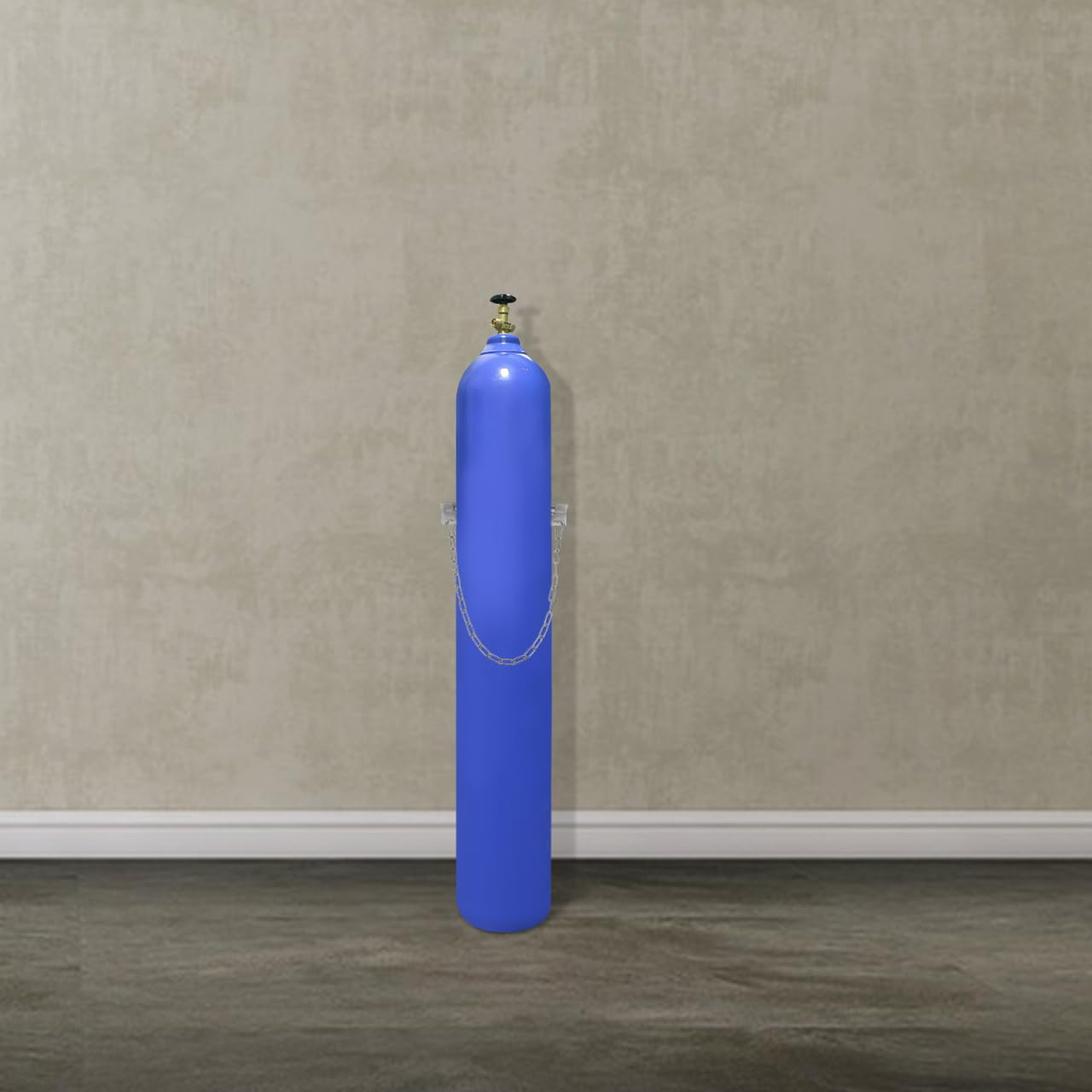 TOPBATHY Soporte de pared para tanque de oxígeno de 40 l con soporte de cilindro de acero para uso en laboratorio, estante de almacenamiento de botellas individuales