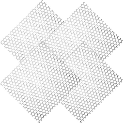 Zhanmai 4 Pack Dryer Vent Grill Aluminum Screen with Inserts Built into Bird Guards Outdoor Barrier Stops Birds Nesting on Dryer Duct and Bathroom Exhaust Outlet Fits 3 Inch to 8 Inch Openings