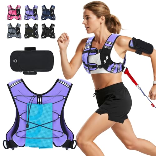 Sportneer Gewichtsweste mit reflektierenden Streifen für Gewichtheben, Laufen und Fitness 3,6 kg/ 5,4kg/ 6,8 kg/ 9kg/ 11kg, Brustgröße Verstellbar, Praktische Tasche, Gefüllte Gewichtsweste Sportneer Gewichtsweste mit reflektierenden Streifen für Gewichtheben, Laufen und Fitness 3,6 kg/ 5,4kg/ 6,8 kg/ 9kg/ 11kg, Brustgröße Verstellbar, Praktische Tasche, Gefüllte Gewichtsweste
