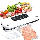 UNICOMVSX 真空パック機 多機能 フードシーラー 60kPa強力吸引 自動真空シーラー機 乾湿両用/外部脱気/手動脱気/シールのみ/停止 30cmのシール長さ 引出し式集水槽 鮮度長持ち 酸化防止 業務用 家庭用 乾湿/ソフト/脆い/粉末/ワイン/キャニスターなど適用 真空バック袋10枚 外抽真空ホース付き メーカー保証1年