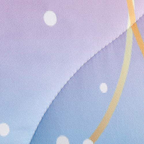 Roscloud-Kids-Mermaid-Scale-TwinFull-Comforter-Sets-Rainbow-Girls-Bedding-Sets-Clolorful-Scale-Golden-Border-Diamonds-Pearl-Stars-Quilt-Set-Bedspread-7286-Inch-Comforter1-Pillowcase2 514gulU7D4L