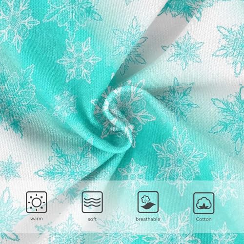 Joisal Winter Turquoise White Snowflakes Cute Panties Girl Girls Underwear Toddler Cotton Fancy Kids Briefs Undies 2t3