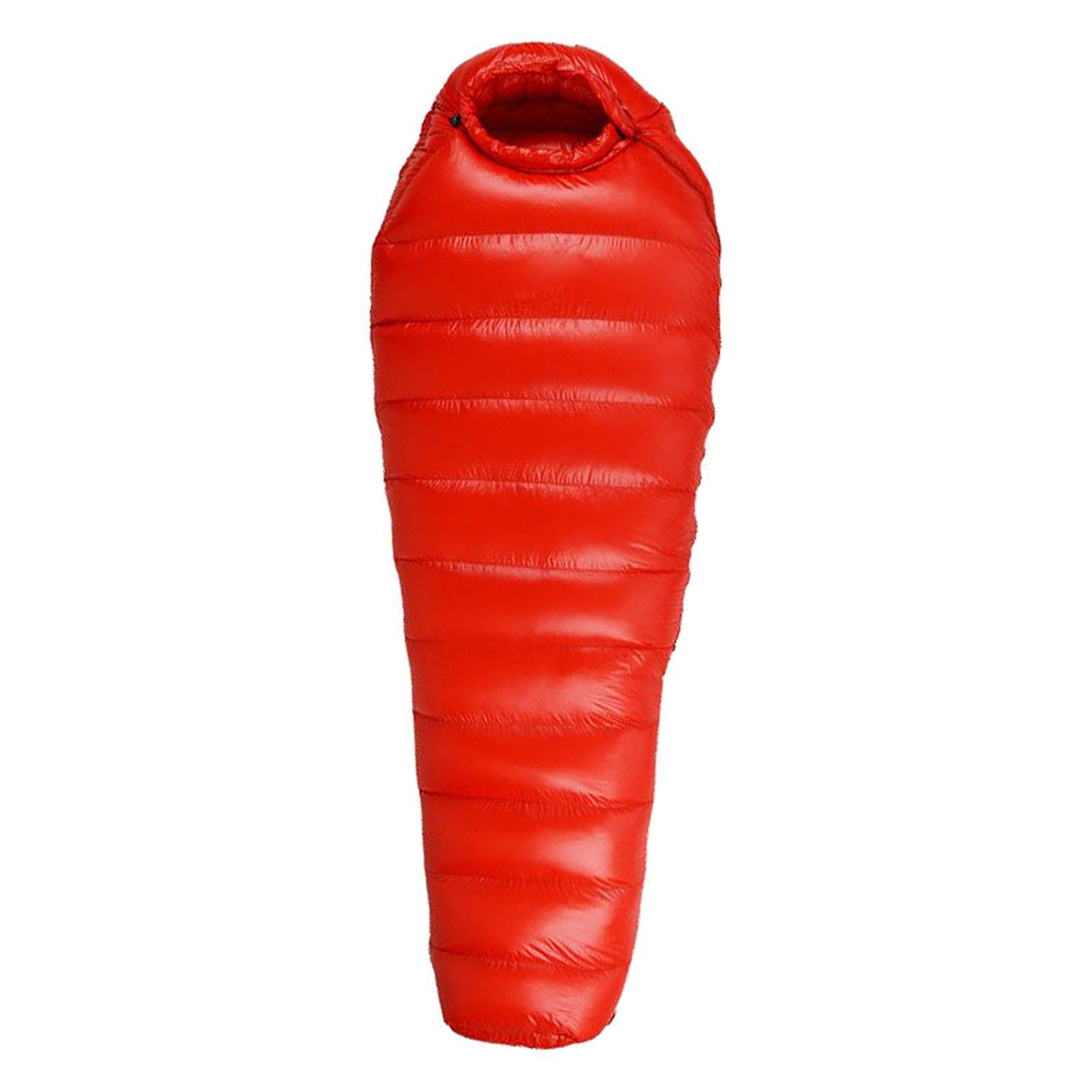 Śpiwór puchowy typu mumia, ocieplany, kompaktowy, kompresyjny, podróżny, na zewnątrz, ciepło -15-0°C, wypełnienie 1000 g, odpowiedni na 4 pory