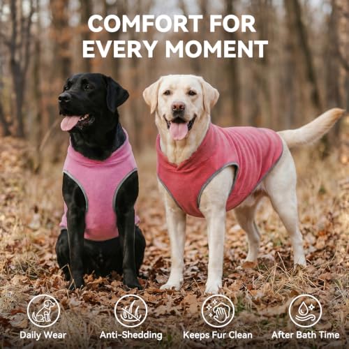 Image of cyeollo 2 Pack Fleece Dog Sweater Pullover Lightweight Reflective Jacket
