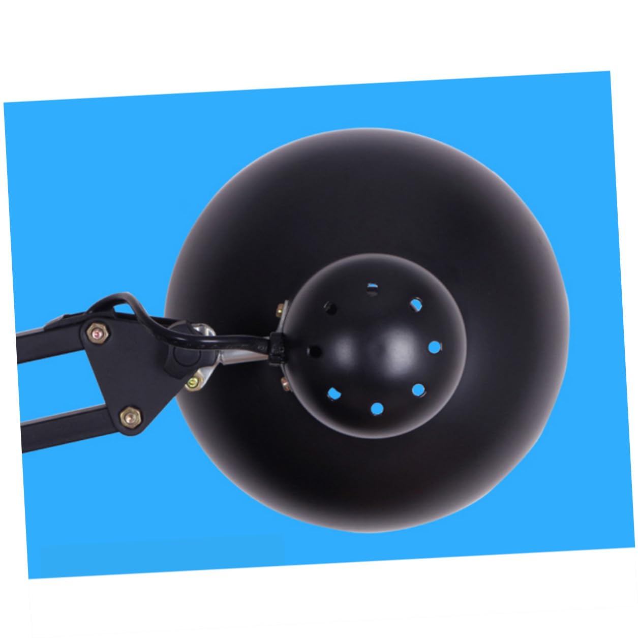 Lampada da Tavolo con Morsetto Braccio Snodabile Nero Opaco Lampada Scrivania LED con Montaggio Pinza per Ufficio e Casa con Molla in Acciaio e Controllo Tensione senza Lampadina