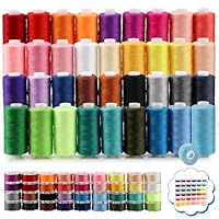72 Stück Nähgarn Set, 36 Farben Nähgarn für Nähmaschine, 400 Yard pro Spule Polyesterfaden für Nähmaschine, Nähen Zubehör für Anfänger, Handnähen & Quilten, Nähset Grundausstattung Nähgarn Reißfest