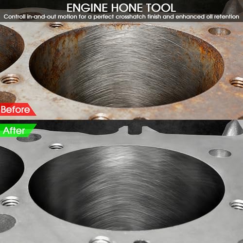 Image of 4 Inch Cylinder Hone Tool 240 Grit Flexible Ball Brush for Engine