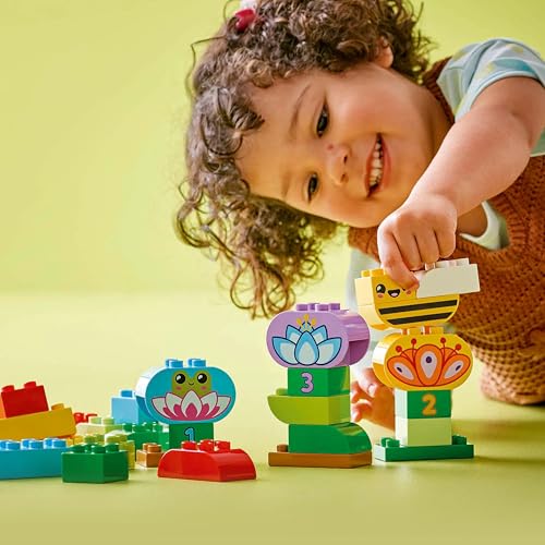 Image of LEGO DUPLO Town Creative Garden & Flowers Color-Sorting Stacking Toy 10444 Building Blocks Toys for 2+ Gift for Boys and Girls