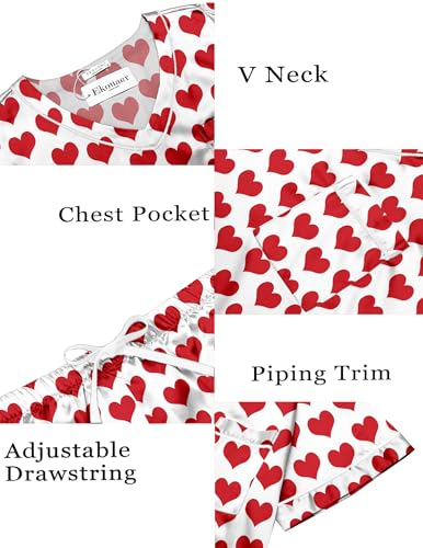 Image of Ekouaer Silk Pajama for Women Short Sleeve Satin Pj Set Two Piece Soft Sleepwear Loungewear S-XXL