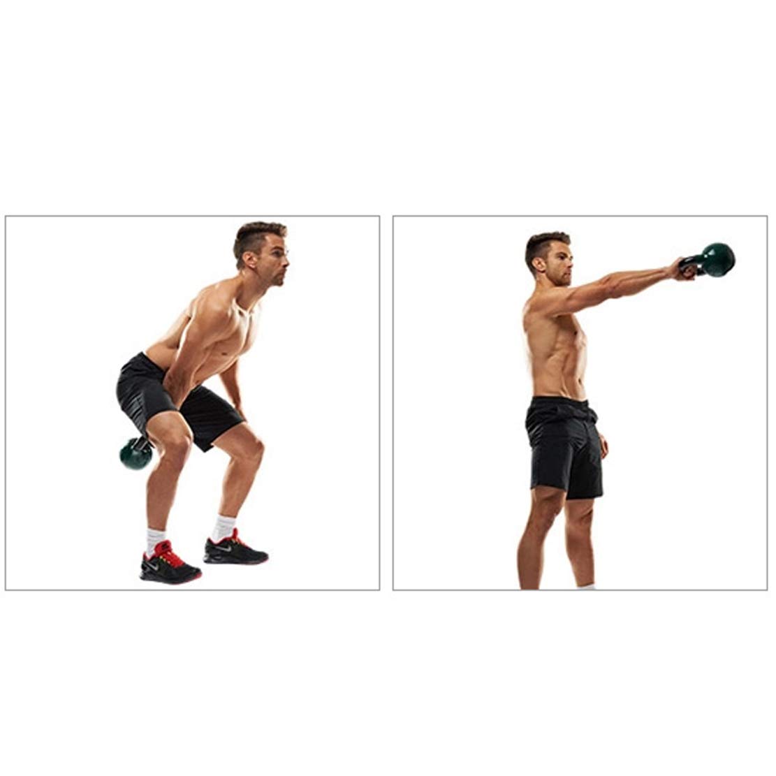 AKT Odważniki kettlebell żeliwny dzwonek kotłowy do zawodowego treningu mięśniowego, sprzęt do sportów domowych, hantle w studiu fitness, trening siłowy, do podnoszenia ciężarów, 12 kg