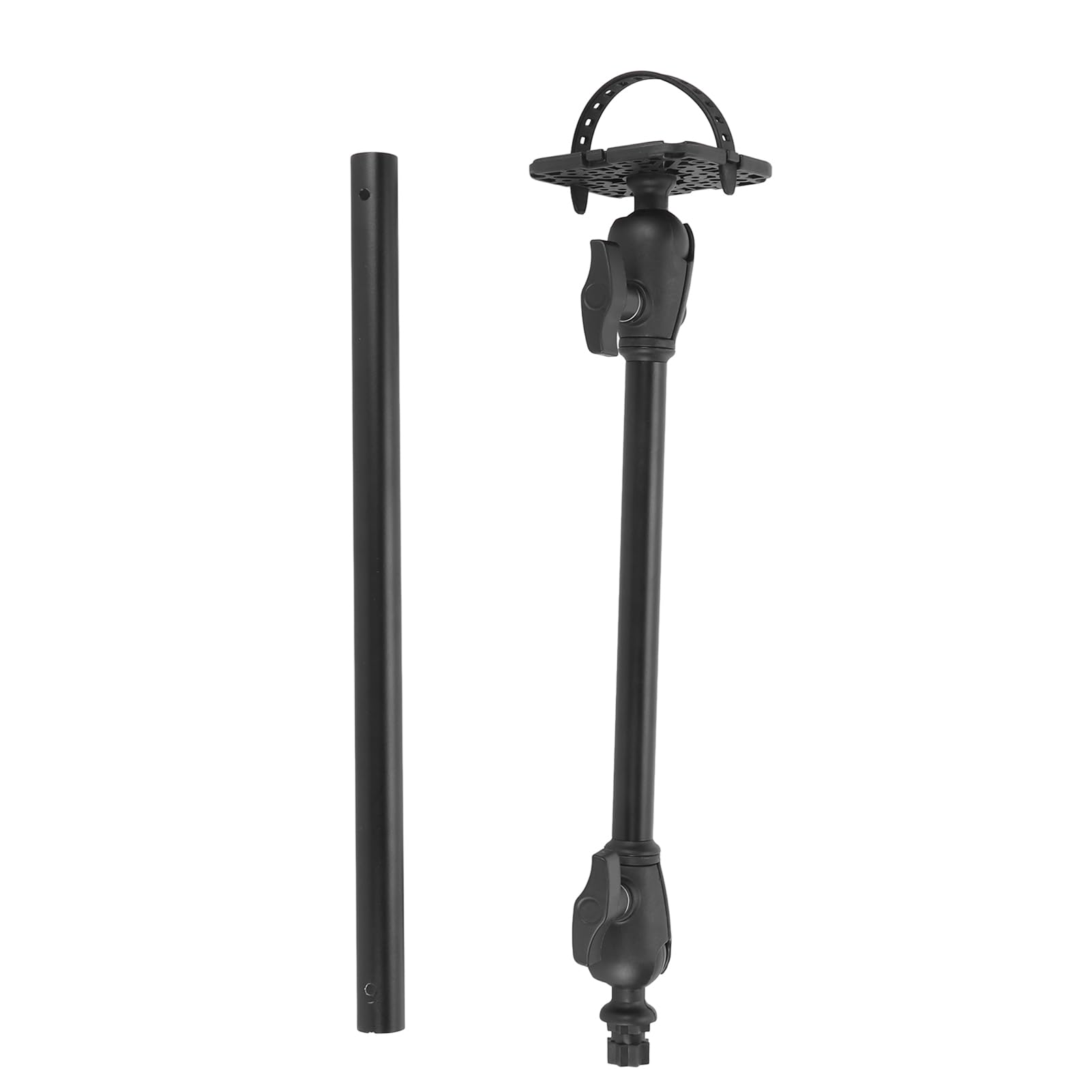 Fischfinder-Montagebasis, Universal Marine Dual 360° Rotation Kugelhalterung Fischfinder Halterung mit Langem Rohrarm, Elektronischer Fischfinder-Halter, Finder-Rack für Boot,