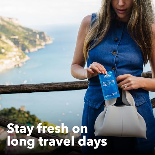 Super Fresh FunkBlock Shower Wipes - Large Body Wipes for Hygiene, Camping Wipes, Gym & Travel. No Rinse Bathing Wipes with Aloe & Vitamin E. Unscented. Bag of (10) Individually Wrapped Wipes - Image 5