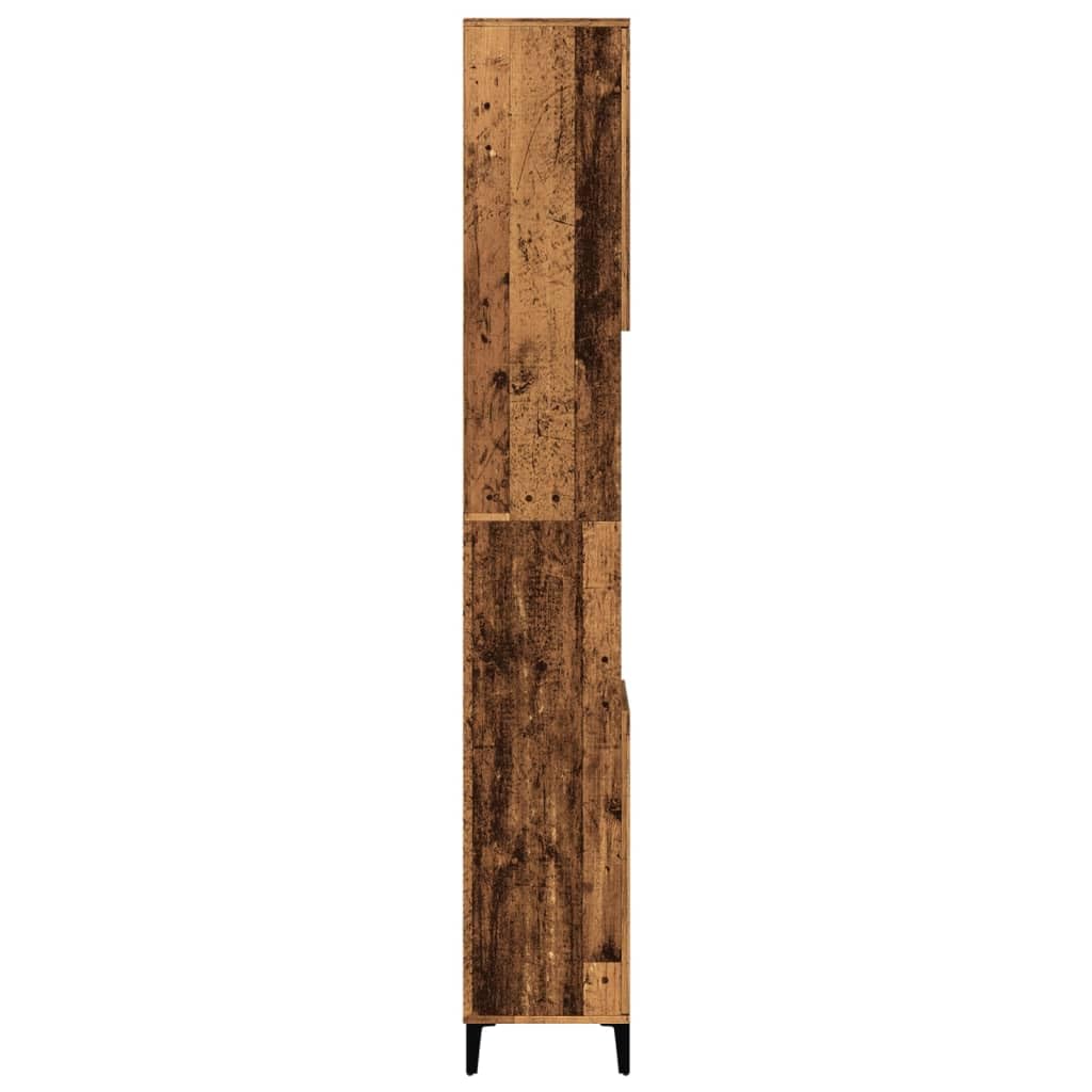 Armario de baño de madera vieja 30x30x190cm madera ingeniería L105