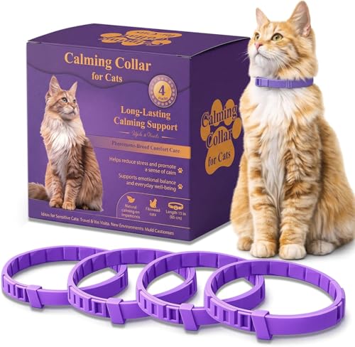 Cat Calming Collar, 4-Pack Pheromone Collars for Cats – Adjustable 15″, Up to 4 Weeks Lasting Stress & Anxiety Relief, Helps Reduce Noise Fear, Scratching & Separation Anxiety - image 8