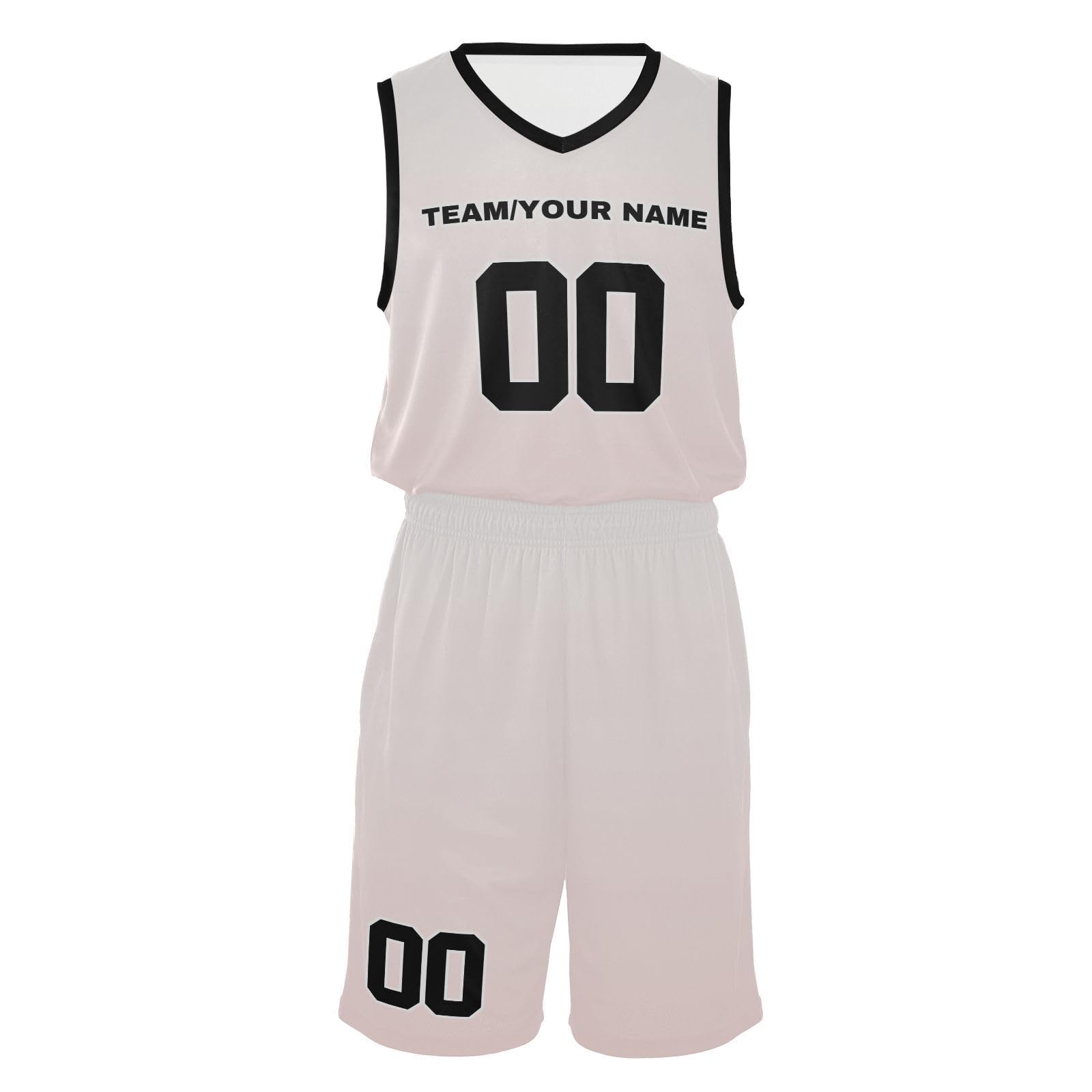 Gradient Misty Rose Custom Basketball Jersey Uniform for Men Women Youth Personalized Sportswear Printed Team Name Number Logo M