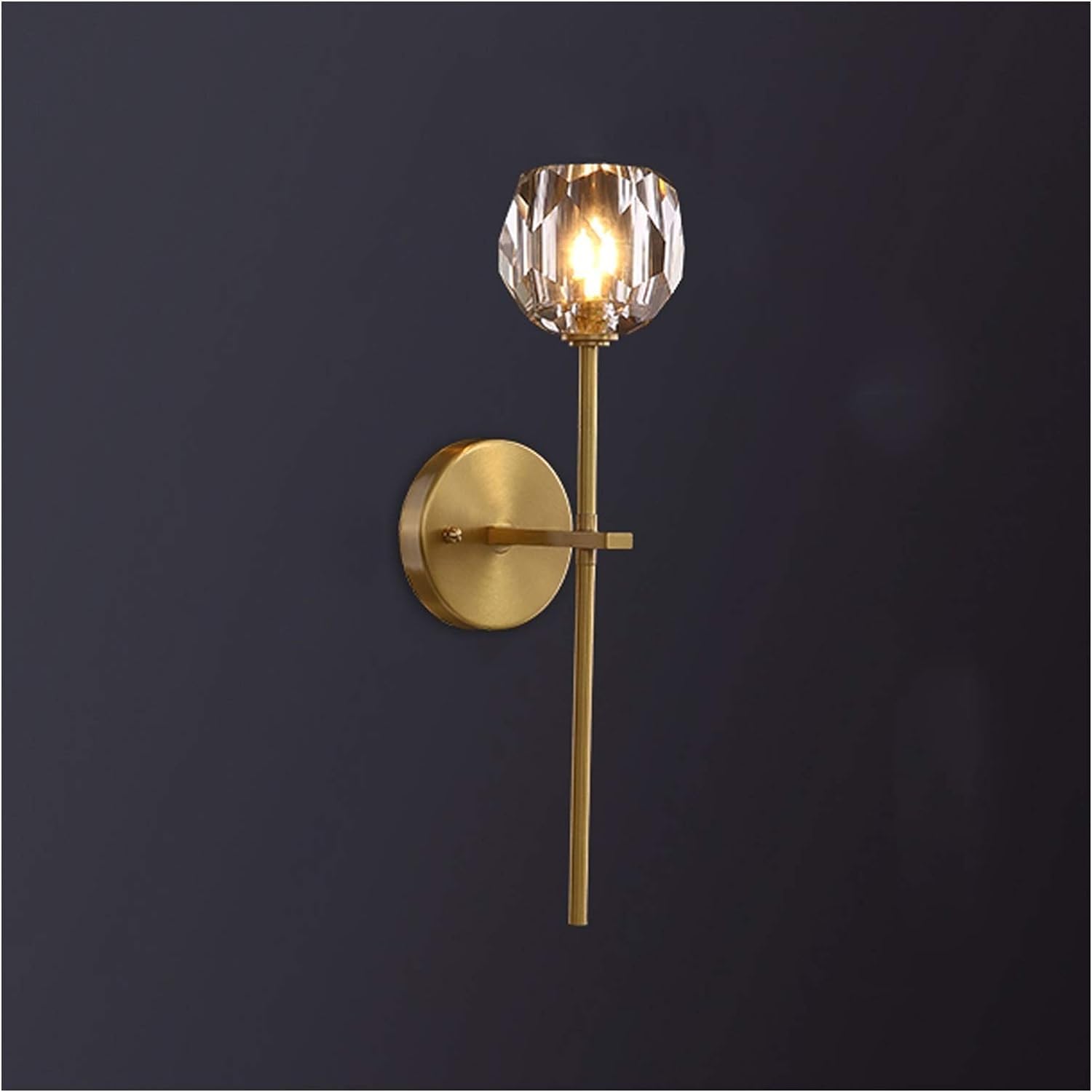 ASerZenith Wall Lamps Compatible With Living Room Simple Light Luxury All Copper Wall Lamp Modern Crystal Wall Lamp,Chandelier Lamps(1Pack)