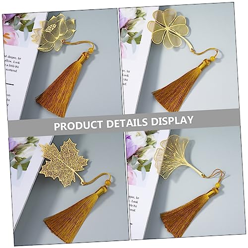 Marque-pages en métal lotus ginkgo : accessoire lecture pratique décoratif - 6