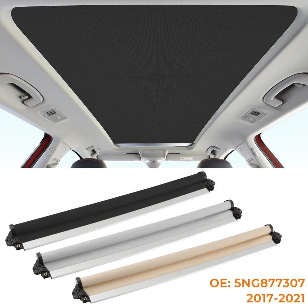 Pieghevole Parasole Auto 5NG877307 Tenda A Rullo per Tettuccio Apribile Panoramico per Auto Copertura Parasole per Skoda per Karoq 2018- Tendine Parasole Auto(Nero)