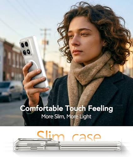 Image of FNTCASE for Motorola Razr Fold Case: [Hinge Protection] Anti Yellowing Transparent Clear Phone Cover [Fit for Magsafe] Military Grade Shockproof Protective Cases
