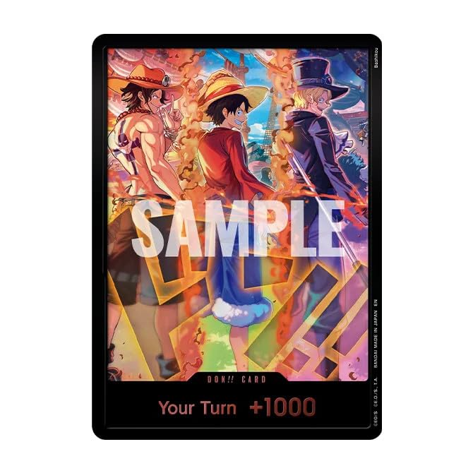 One Piece Card Game 3rd Anniversary Set Luffy Ace Sabo ENG + 100 Sleeves By Set Premium Bandai TCG 3° Anniversario