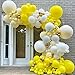 Kit Ghirlanda Arco Palloncini Gialli, Palloncini Gialli Pastello Palloncini Grigi Gialli Macaron Palloncini Bianchi Vite Girasole Artificiale Palloncini Oro Metallizzato Palloncini Coriandoli Oro