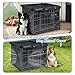 Peipaws Dog Crate Cover 30 Inch - Three Doors Waterproof Dog Kennel Cover, 600D Oxford Fabric Cage Covers with a Water Bottle Nozzle, Allowing Dogs to Drink Water at Any Time. Black (Cover Only)
