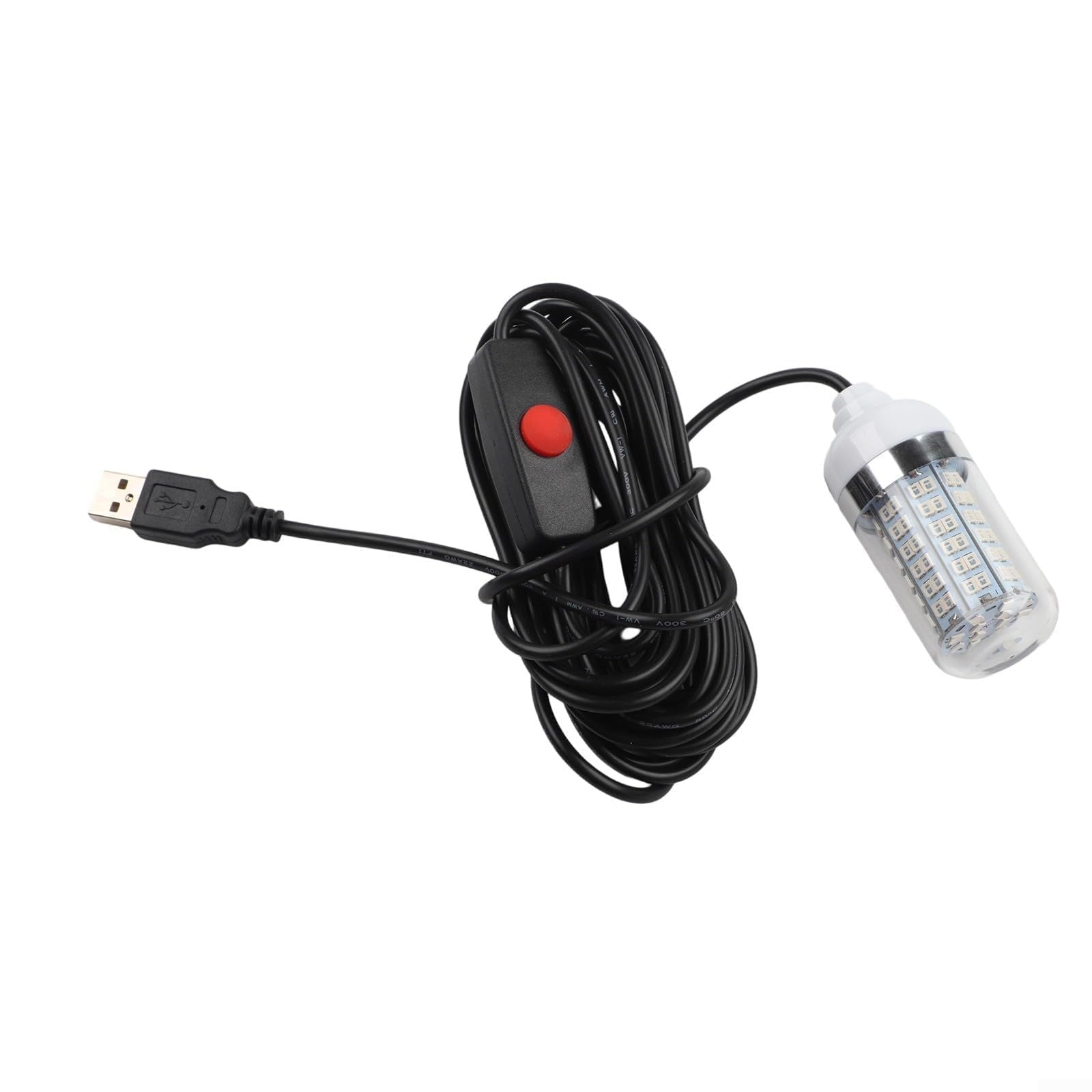 Waterproof 5V LED Fishing Light with USB Charge for Underwater Night Fishing, Fish Lure Lamp Effective for Various Fish Including Trout and Bass (yelllow)