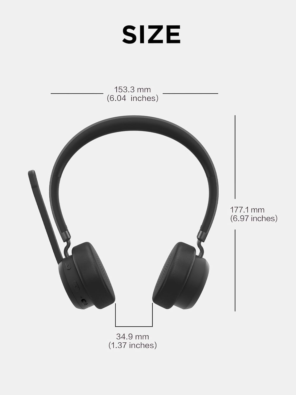 Lenovo Wireless VoIP Headset Casque sans Fil Arceau Bureau/Centre d'appels Bluetooth Noir