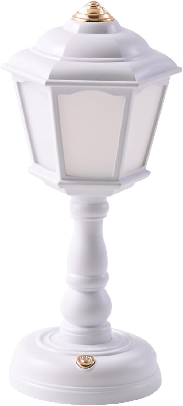 Mini Desk lamp Vintage, LED Desk Lamp Dimmable Table Lamp Reading Lamp with USB Charging Port, Sensitive Control, Eye-Caring Office Lamp,Very Beautiful Decorative Desk lamp (White)