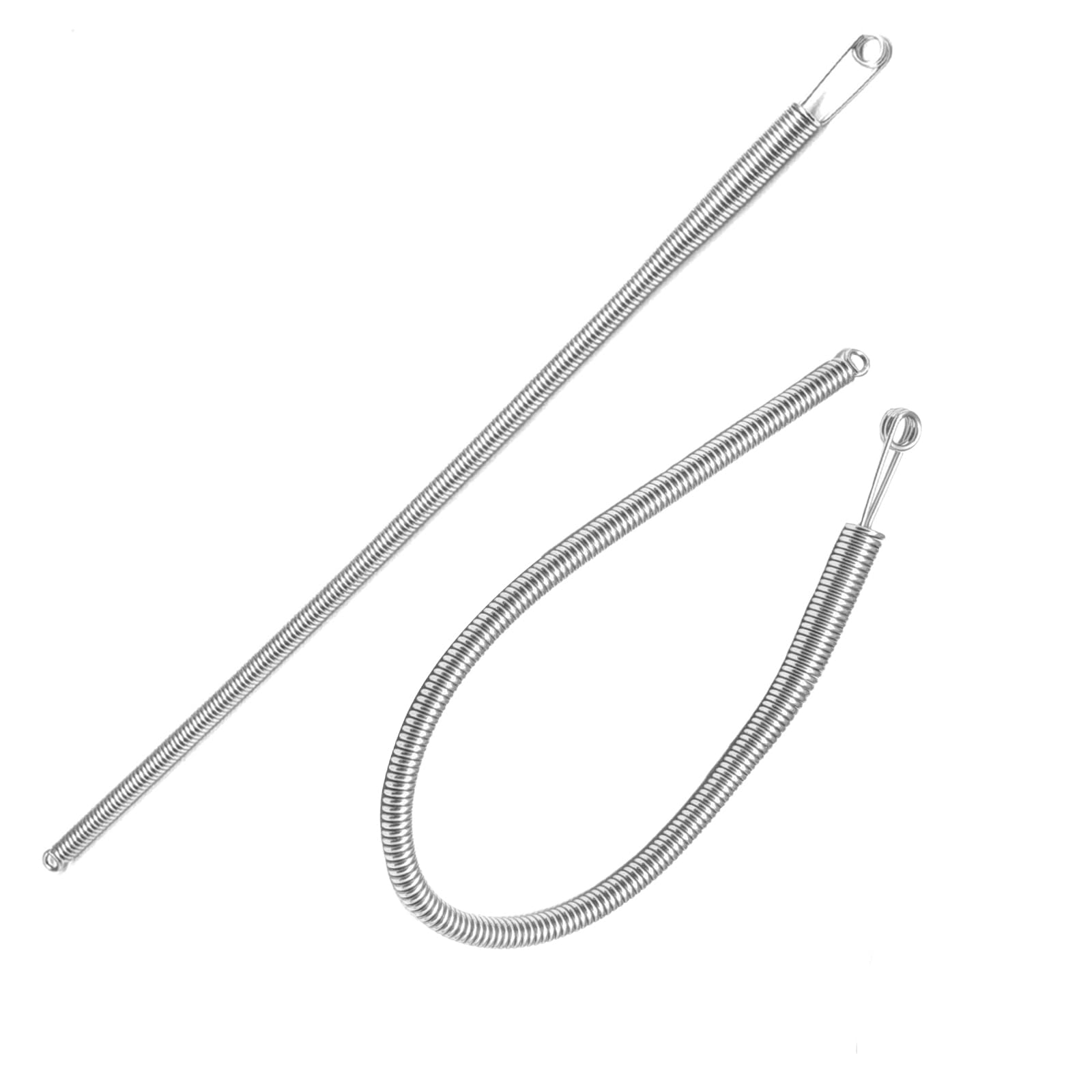 Fbshicung 2 PCS Bendable Spring Drawstring Threader Clip Pants Hoodies Elastic Band Lace Cord Flexible Drawstring Thread DIY Tool