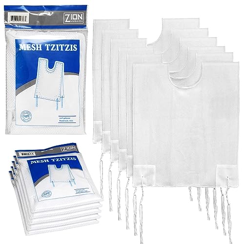 Zion Judaica Mesh Tzitzit Net Tzitzis Certified Kosher Talit Katan for Small Adults2