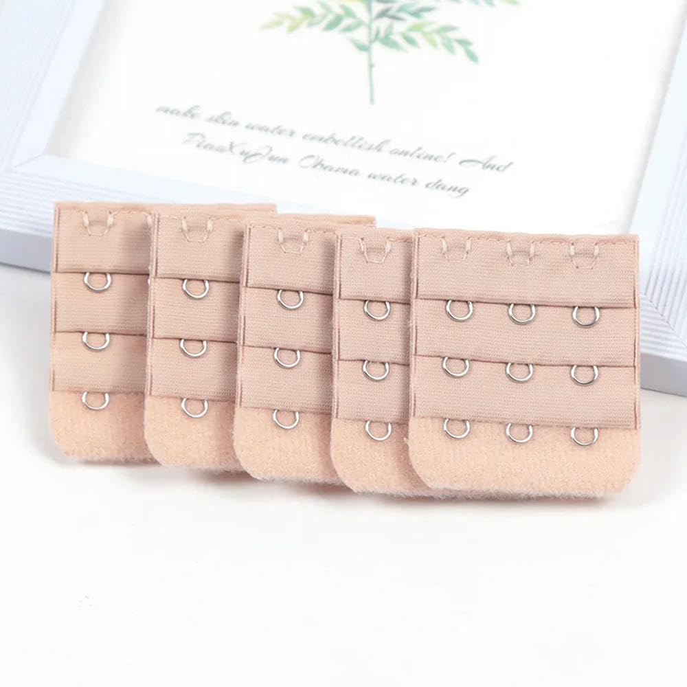 LIUXIN 5Pcs Bra Extender Strap Extension 3 Hooks 3 Rows Width 4.5cm Women Intimates Adjustable Bra Hook