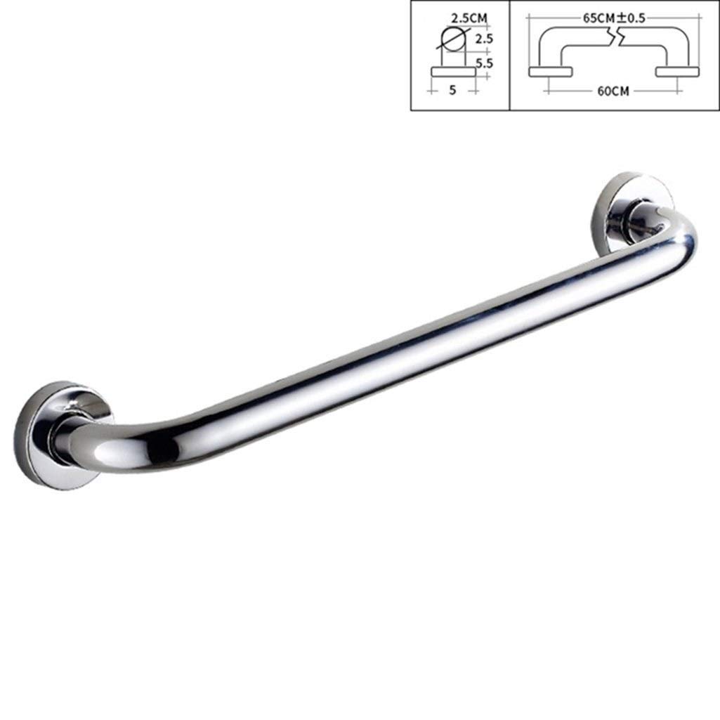 Poignées de Douche, rampes, Barres d'appui, rampes de Salle de Bain pour Baignoire et Douche, Support Mural antidérapant pour Personnes âgées et handicapées (Argent 60 cm)