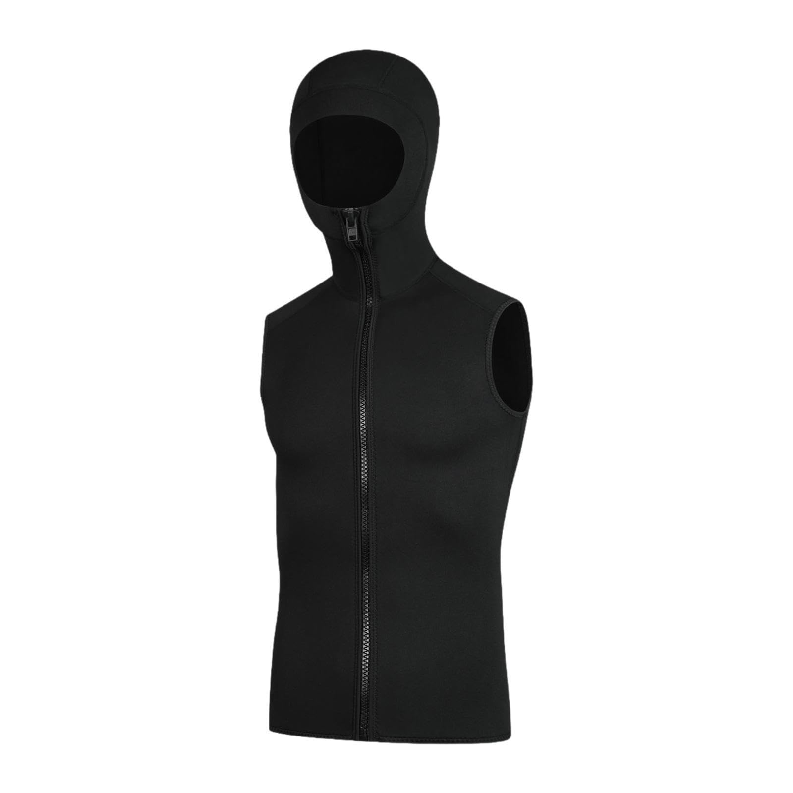 Muta da Sub da 3 mm, Gilet con Cappuccio, Gilet Termico, Canoa, Snorkeling, Surf, Nuoto, Kayak, Avventure, Cerniera Frontale, Cerniera da 3 mm, Neoprene per Immersioni