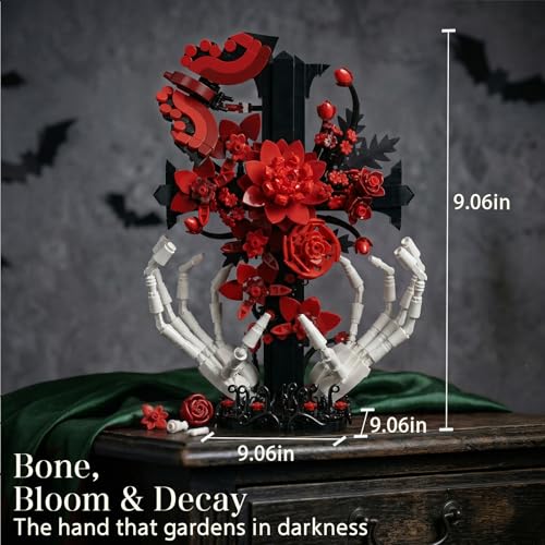 Gothic Decor Gothic Cross Skull Hands Building Set Halloween Decor(901PCS) - image 5